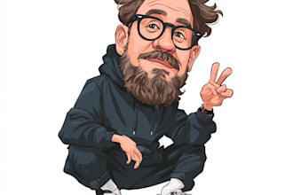 draw a cartoon caricature, logo, portrait, or avatar