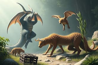 create realistic animals and creatures