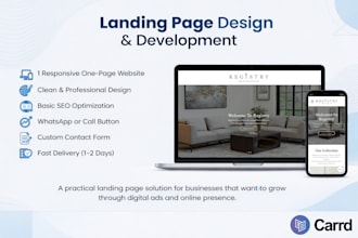 design a high converting carrd landing page website