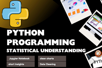 analyse your data using python, pandas, numpy, and matplotlib