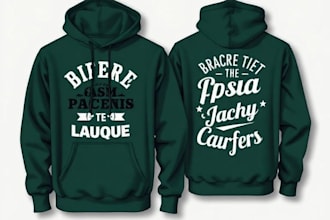 do amazing typography hoodies, and sweatshirt designs