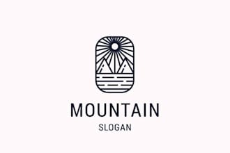 create a modern and unique line art logo design