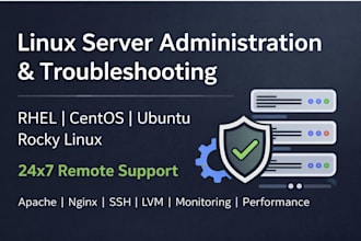 do linux server administration, troubleshooting and support