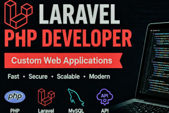 develop custom laravel PHP web applications