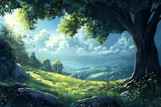 do fantasy landscape illustrations
