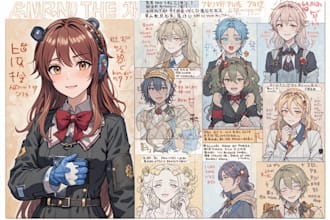 draw vtuber character, anime and game fanart, oc