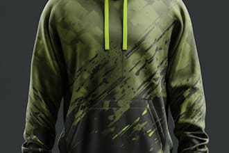make trendy streetwear hoodie design with mockup