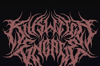 create a metal logo with source files included