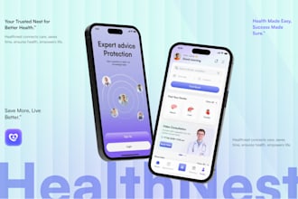 design modern healthcare mobile app ui ux design for doctors and patients