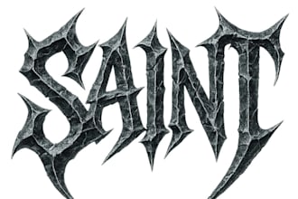 forge a metallic logo with a cracked stone effect