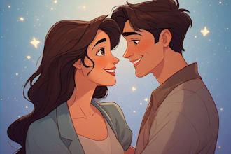 draw couple portrait illustration