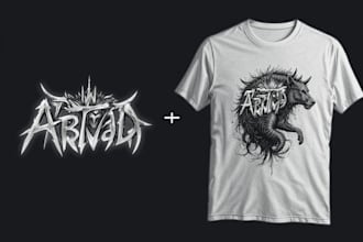 draw animal lettering for logo, t shirt, and album cover