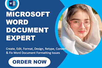 do microsoft word document formatting, layout and redesign ms word docs