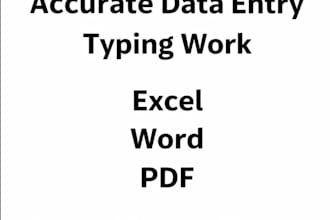 accurate data entry and typing work