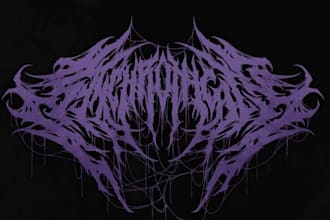 design the most brutal metal logo on fiverr