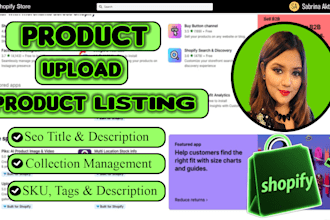 do professional shopify product listing
