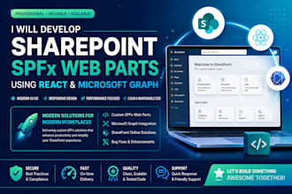 develop sharepoint spfx web parts using react and microsoft graph