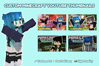 create custom minecraft thumbnails