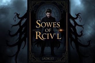 design a premium dark fantasy or gothic romance book cover