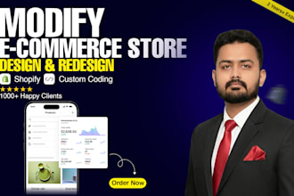 modify, customize and fix shopify ecommerce store