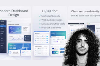 design modern UI UX for saas dashboards and web applications