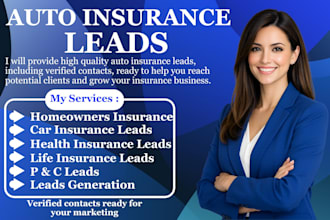 provide auto insurance leads and health insurance leads USA b2b