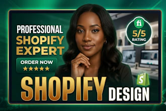 design professional shopify website redesign shopify dropshipping store design