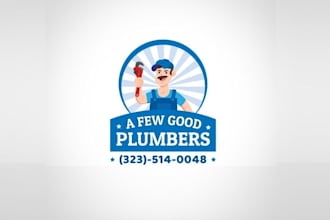 design a powerful plumbing company logo