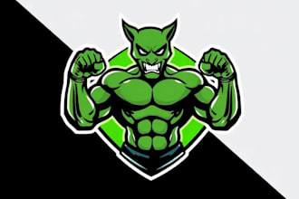 design mascot strength training logo