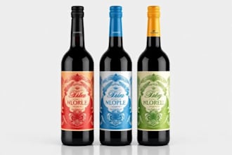 design product label or bottle label design