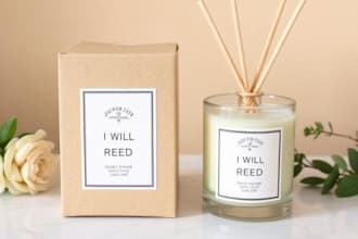 reed diffuser, candle jar label box dust cover packaging
