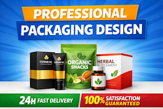 do packaging design, lable design, box design