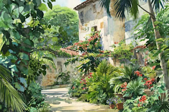 draw original watercolor landscape or architecture art