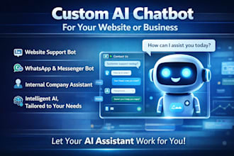 build ai business assistants available on whatsapp, messenger and web