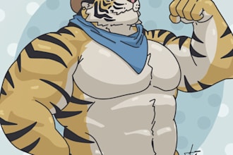 draw bara furry of your sona or oc character