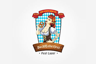 create a colorful and modern craft beer logo design