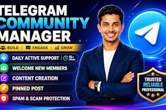 be your crypto telegram community manager, admin, and moderator