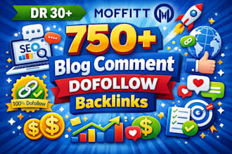do DR 30 plus 750 blog comment dofollow link low obl