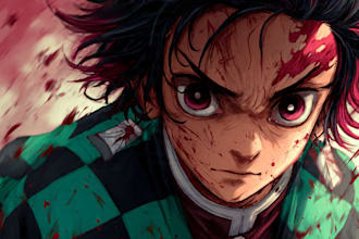 draw you in demon slayer anime manga style