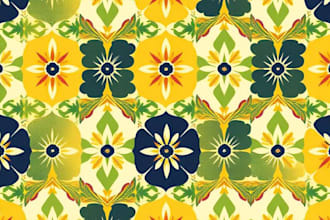 design unique seamless pattern, textile print, and packaging