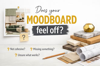 review your interior design moodboard and improve clarity