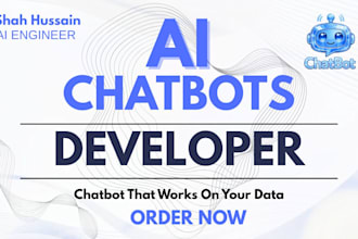 develop ai chatbot, custom chatbot, ai website chatbot for your business
