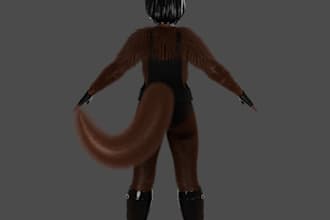 create 3d model, animation,nsfw, 2d character