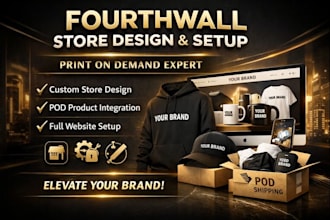 fourthwall store design, setup pod fourthwall print on demand fourthwall website