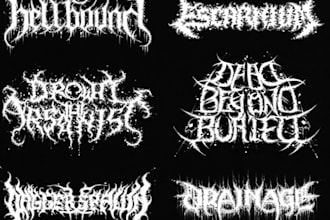 design dj metal edm music band logo