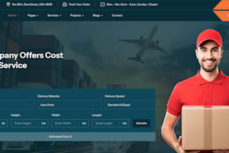 build logistics, cargo, dispatch, moving, trucking wordpress website