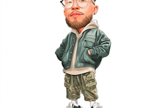 draw a cartoon caricature portrait from your photo