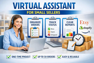 organize your orders and processes as a virtual assistant