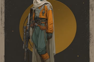 draw your star wars sci fi character art