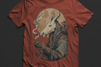make minimalist retro vintage t shirt design